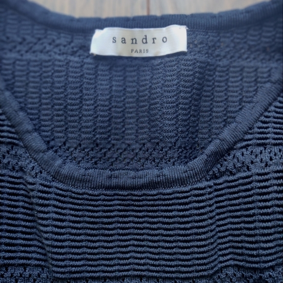 Sandro Paris Carmen Knit Black Dress - Picture 6 of 12